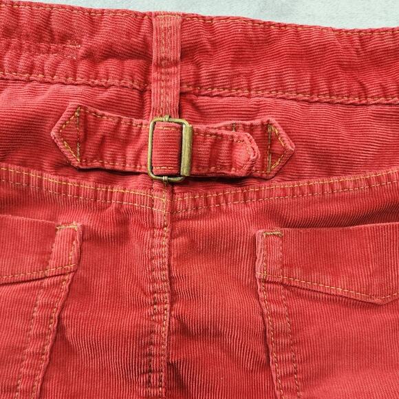 Vintage Y2K GAP Skirt Womens 6 Rust Red Stretch Corduroy Mini Back Buckle Preppy - Picture 3 of 9